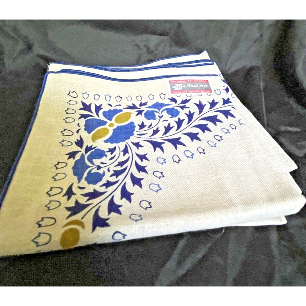 4 New Vintage Printed Floral Placemats By Norma Della Cotton Polyester Blend - Picture 5 of 9